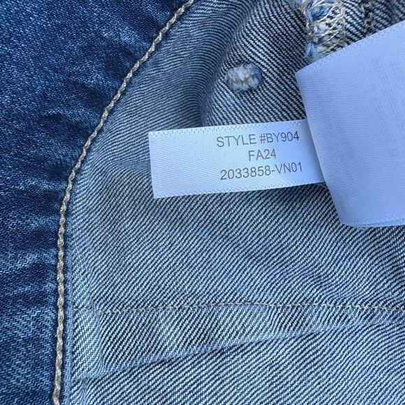 J. Crew Jeans Sz 31 Full Length Wide Leg Faded Med Wash High Rise Casual Skater - Picture 10 of 10